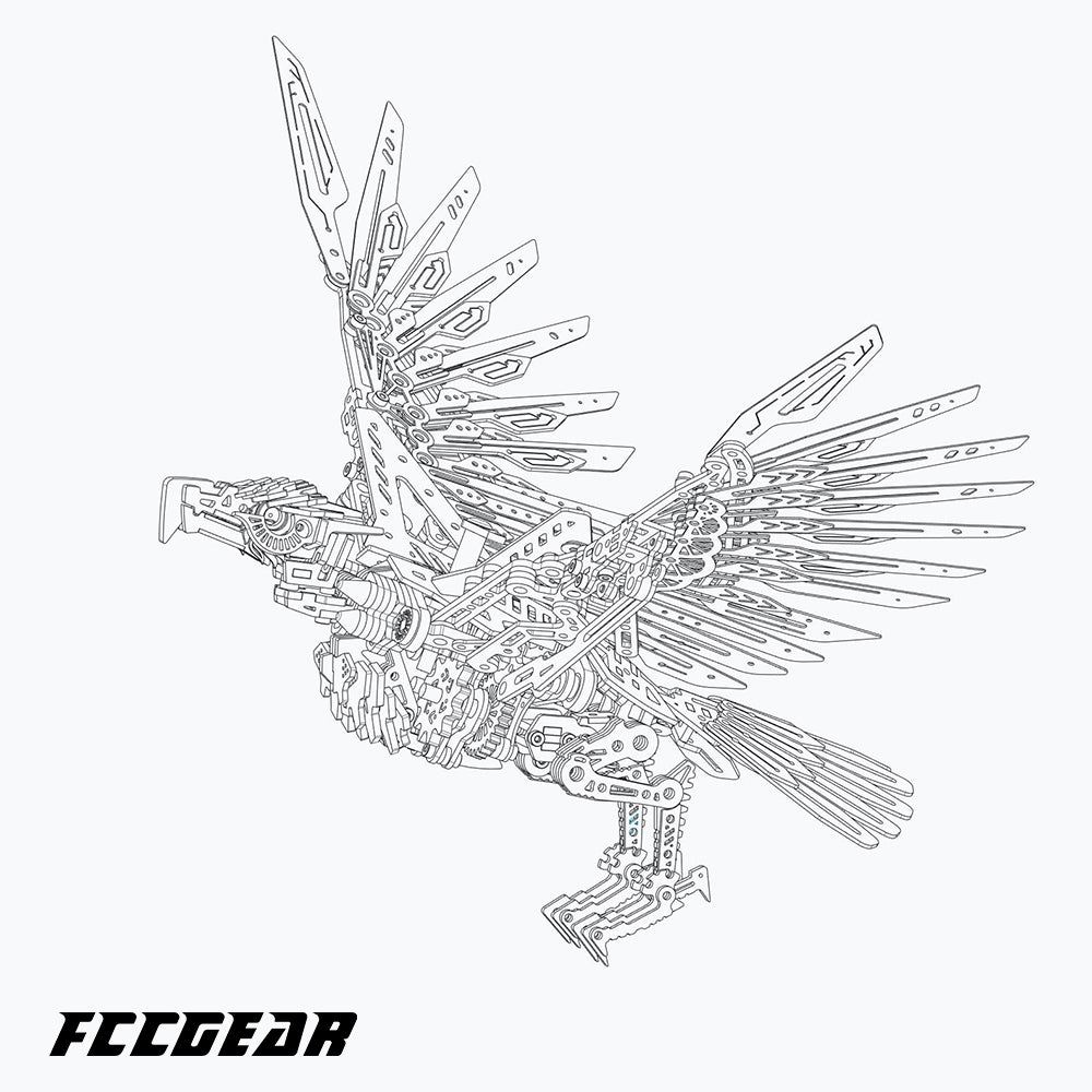FCCGEAR 3D metal mechanical eagle model kit