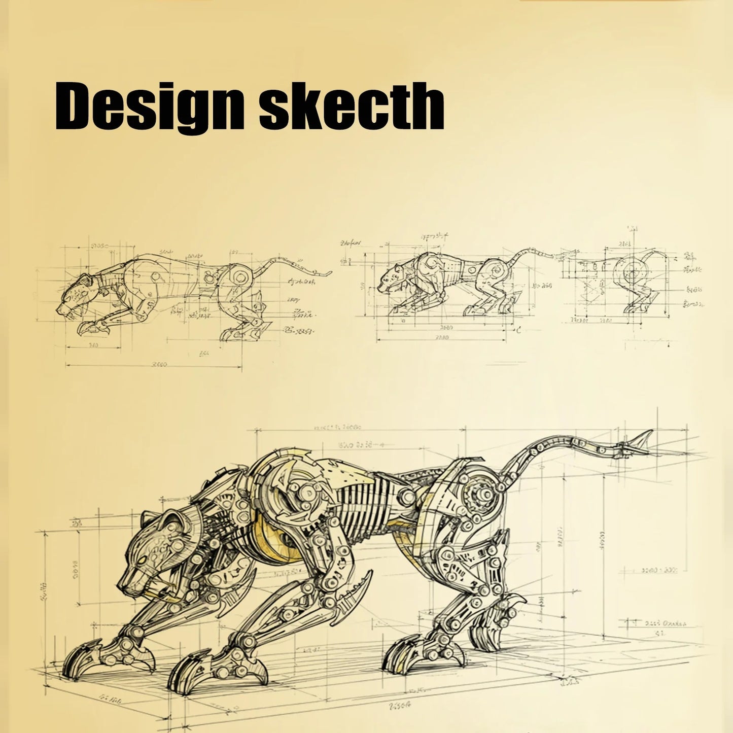 【Cooperative brand】Leopard Metal Model Kit