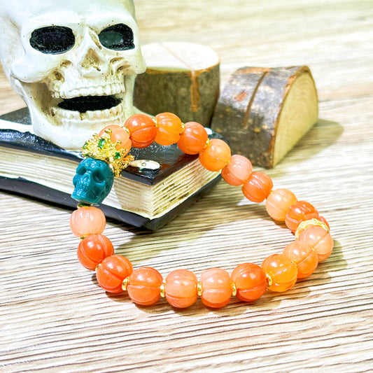 Halloween Special Edition Crown Skull Crystal Bracelet