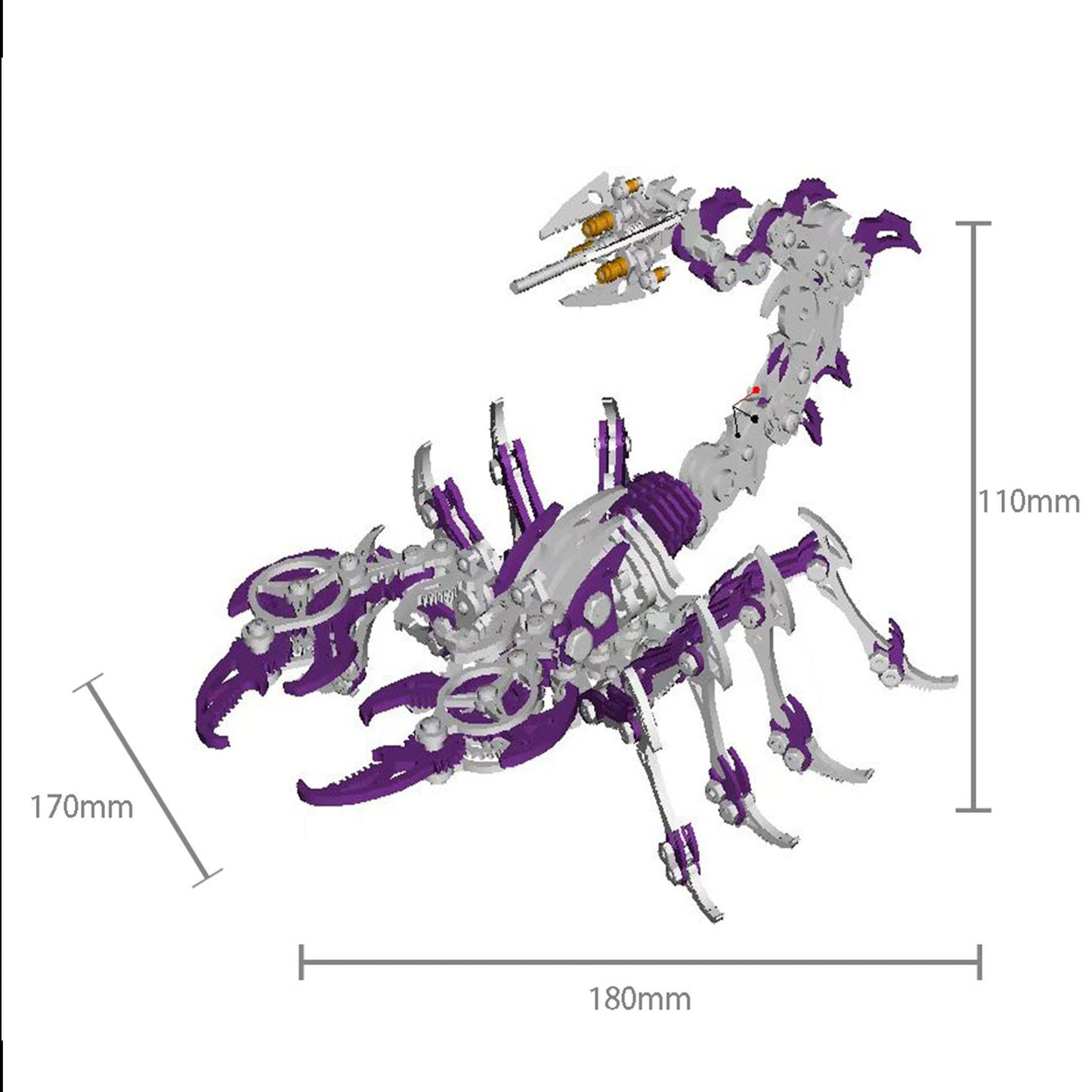 Mechanical Scorpion 3D Alloy Model kit（ Comes with English manual) floatingcity