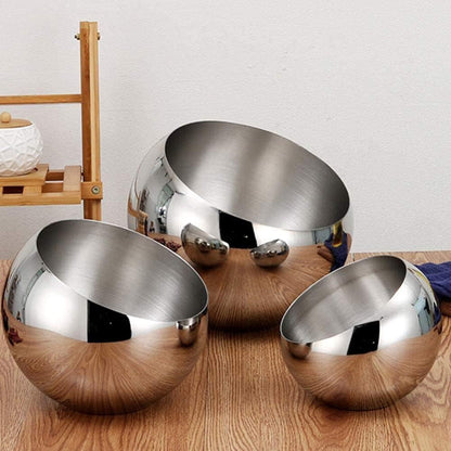 Stainless steel bowl, multi-purpose inclined bowl, storage for home use floatingcity