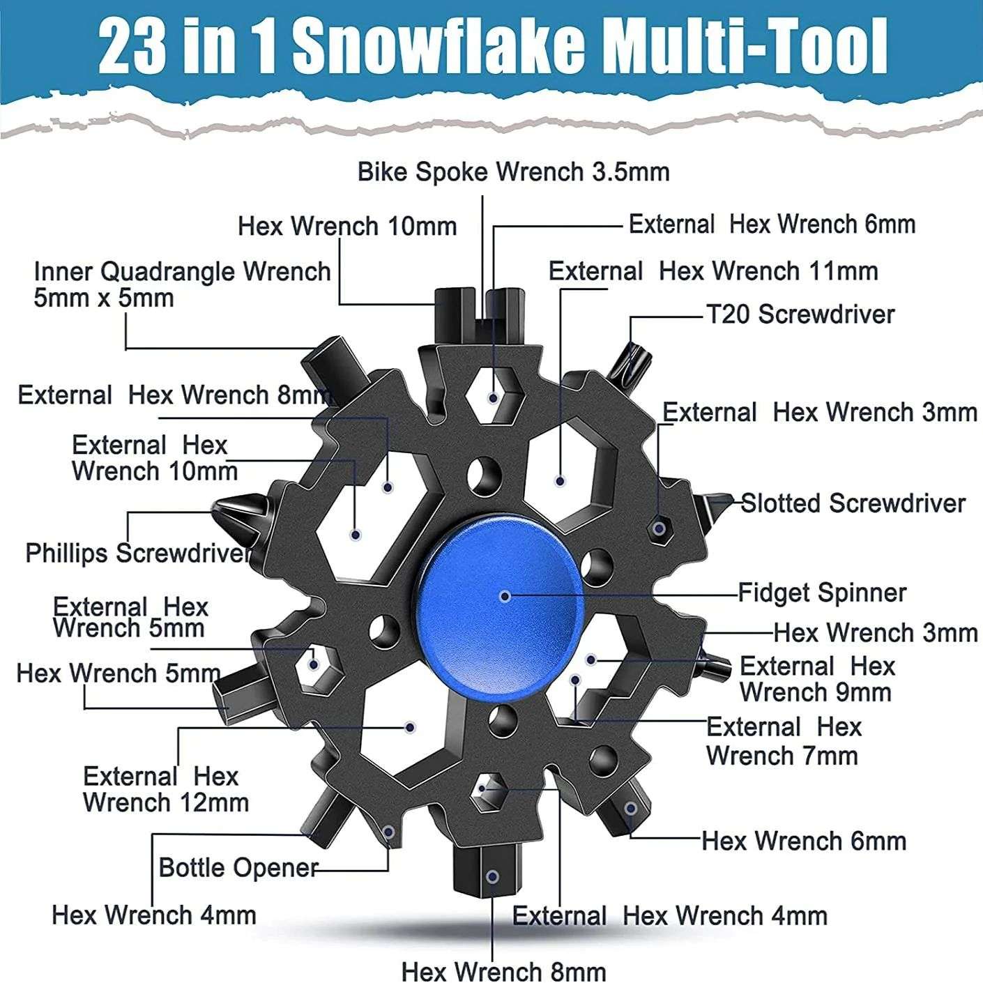 23-in-1 Snowflake Multitool Floatingcity