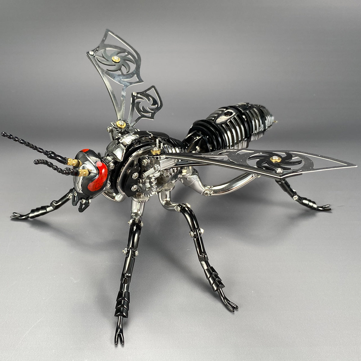 longpin-3D mechanical wasp Stainless steel Model assembly kit(come with english instruction and tool kit) floatingcity